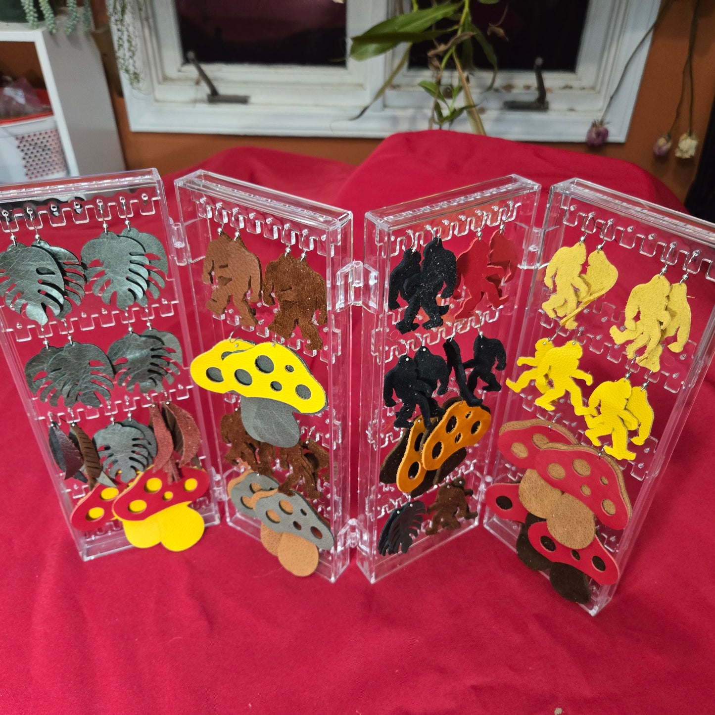 Misc. Leather Ear Rings (2 pairs for discount)